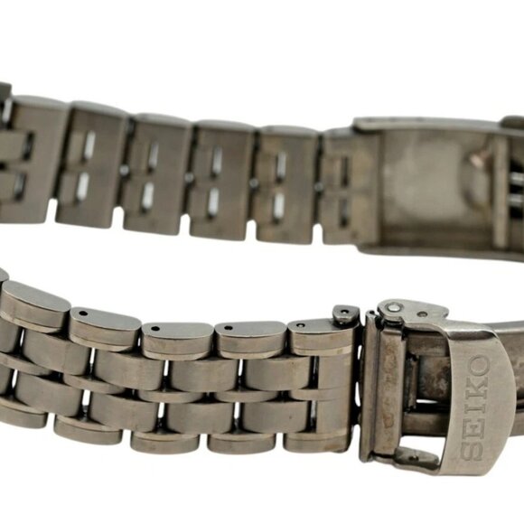 Men's 41mm Seiko Kinetic Titanium Landmaster SBCN003 Black Dial Watch - Picture 4 of 9